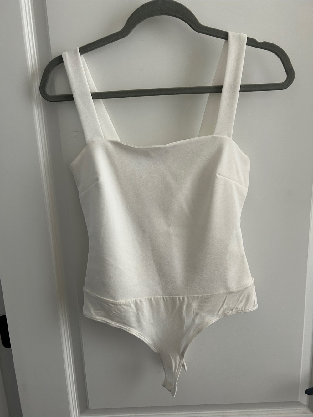 Lulu's White Square Neck Bodysuit